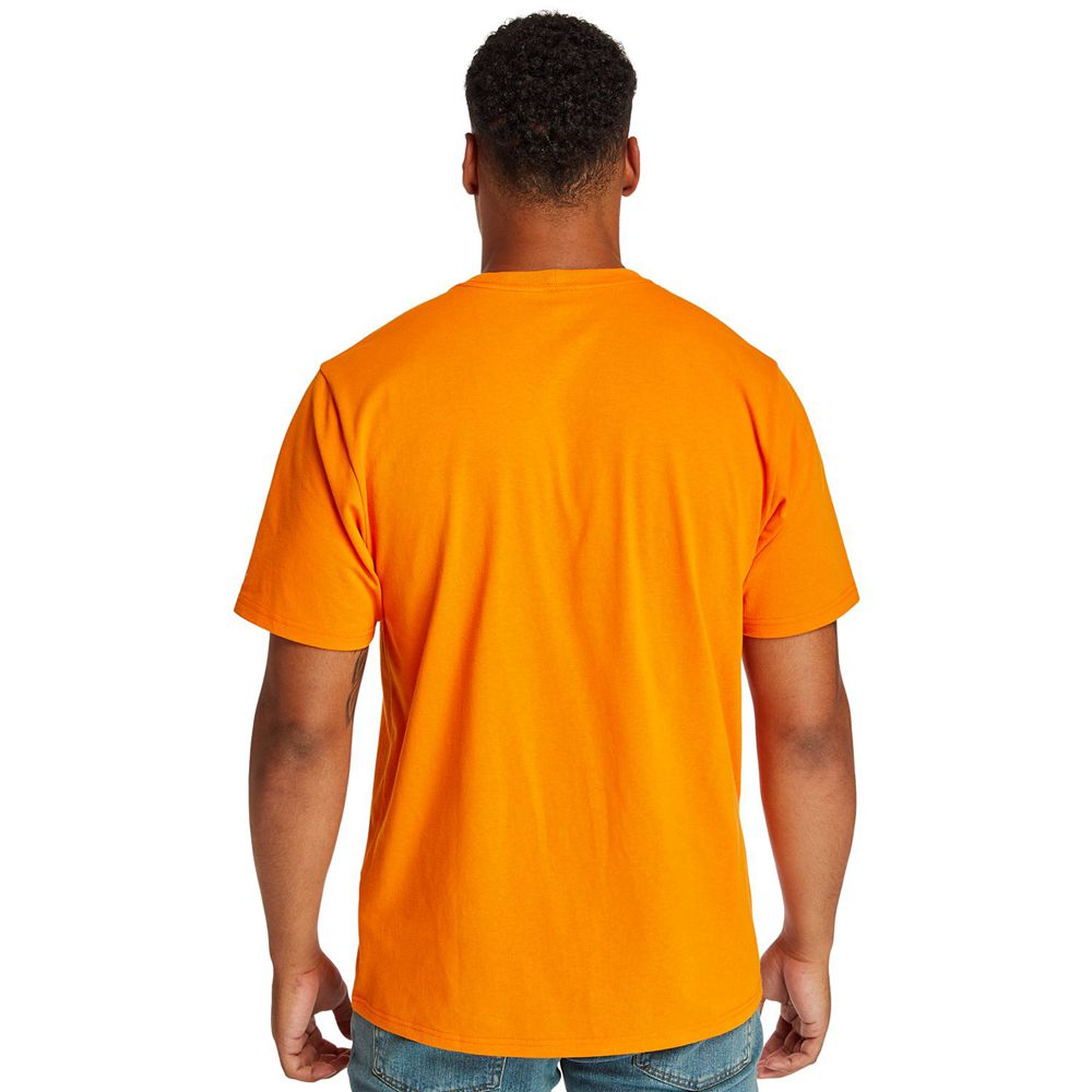 Timberland Μπλουζάκια Ανδρικα Πορτοκαλι - Pro® Short Sleeve Base Plate Wicking Logo - Greece 2068957